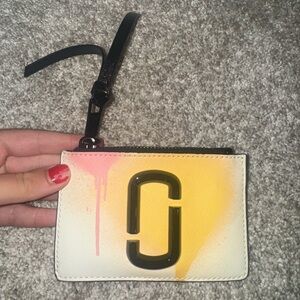 Marc Jacobs Cream and Yellow Card Holder